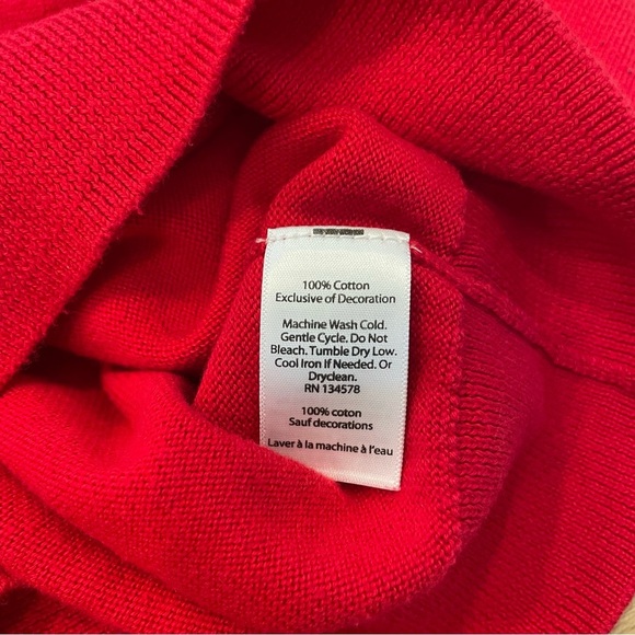 Vineyard Vines Boys Cotton Red Quarter Zip - Picture 3 of 4